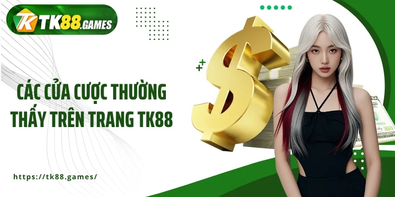 Các cửa cược thường thấy trên trang TK88